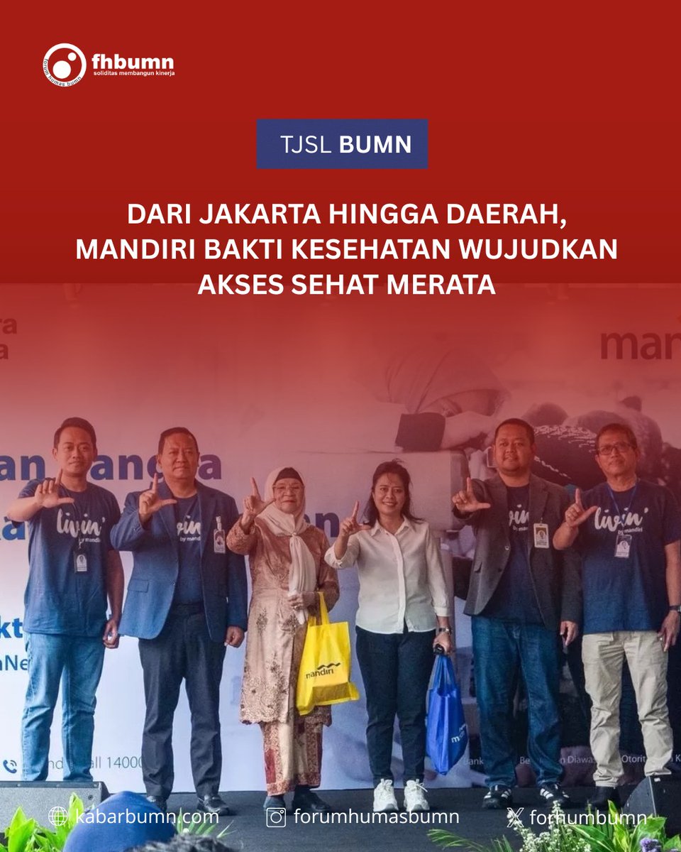 ForHumBUMN's tweet image. TJSL Mandiri Bakti Kesehatan mengadakan kegiatan pemeriksaan kesehatan dan pembagian kacamata gratis untuk 7.000 penerima manfaat di 12 kantor wilayah secara serentak (15/10). Di Jakarta, kegiatan ini menjangkau 1.850 peserta. Lokasinya di TPI Muara Angke, RPTRA Kebon Sirih.