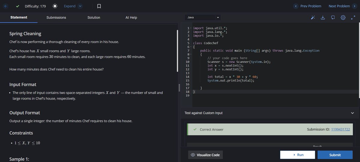 AdarshKumar206's tweet image. Day 186 of #100DaysOfCode on #codechef #DSA #LearnInPublic #buildinpublic #remote #connect #remotework #remotejob #java #coding #programming #100daysofcodechallenge #logicbuilding #cp #Learning #developer