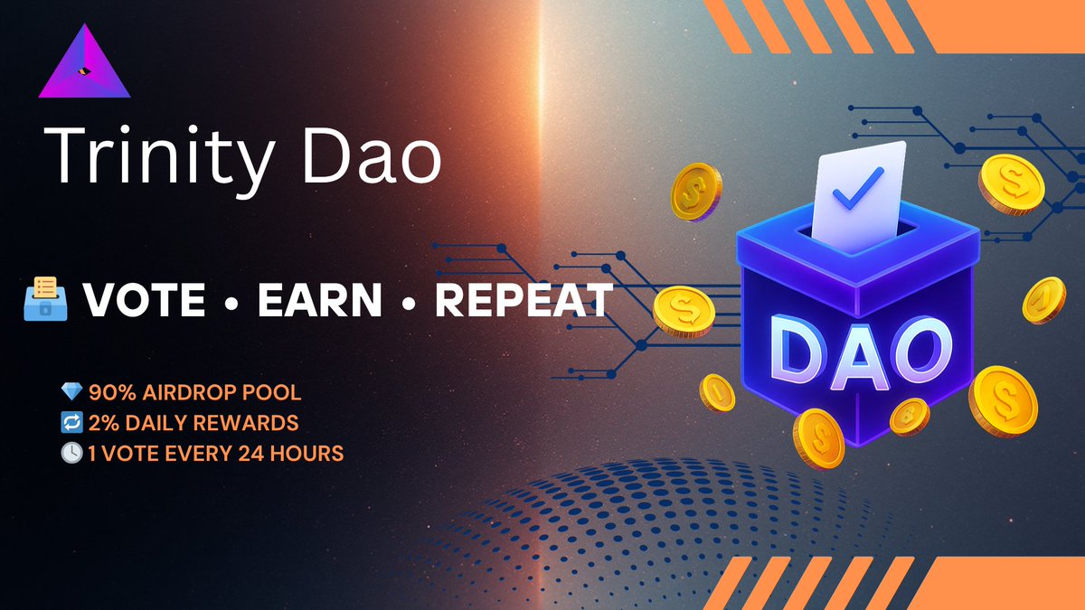 TriaiFun's tweet image. 💠 The most rewarding governance is here!

Vote with your ETH and enjoy up to 90% DAO Airdrop rewards — distributed automatically every 24h. ⏳

✔️ Fair voting power
✔️ Transparent rewards
✔️ Long-term earnings

Join DAO voting today 👉 triai.fun

#TrinityDAO…