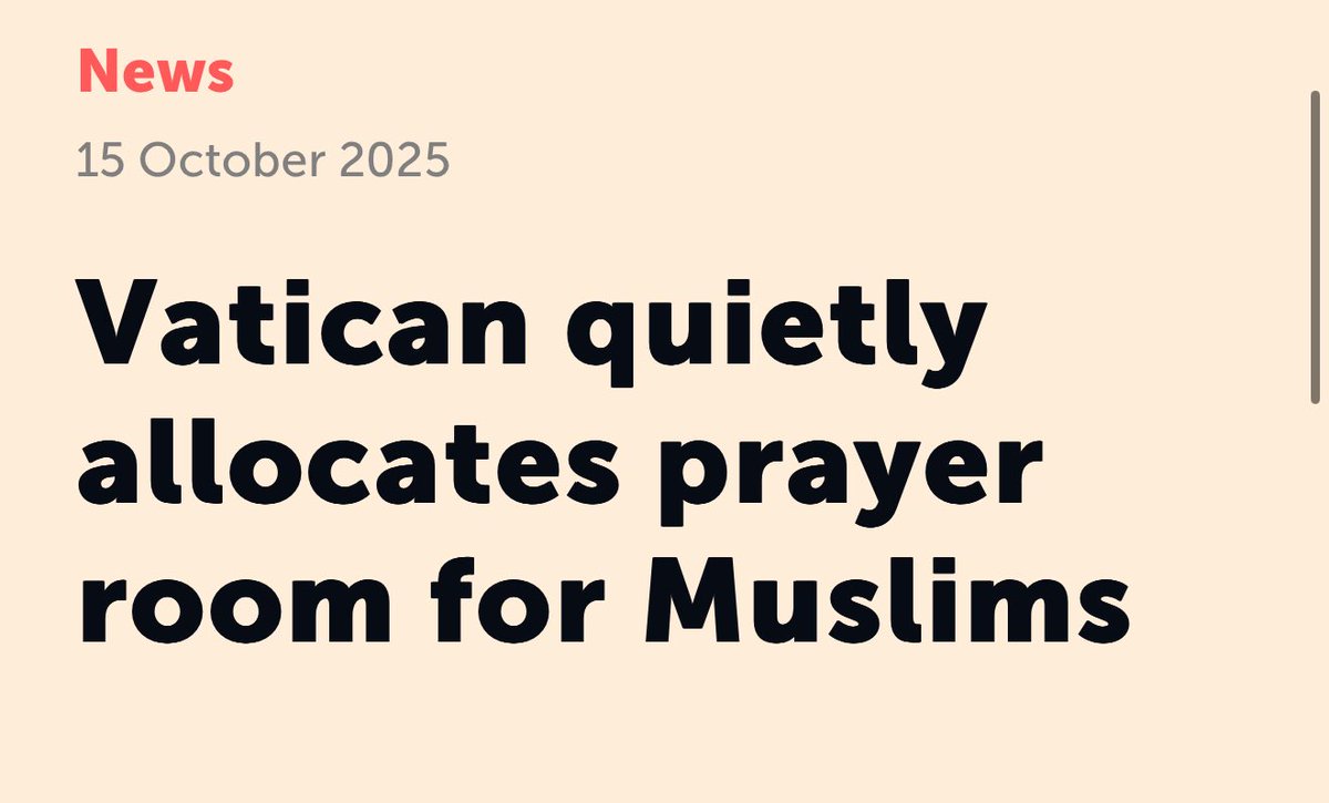 I TOLD YOU WE HAVE A WOKE MARXIST POPE. 

NOW HE IS LETTING THE MUSLIMS TAKE OVER THE VATICAN! 

WORD OF THE DAY: CRUSADE

THEY CALLED ME CRAZY. NOW THEY ARE NOSTALGIC OVER THE CRUSADES!