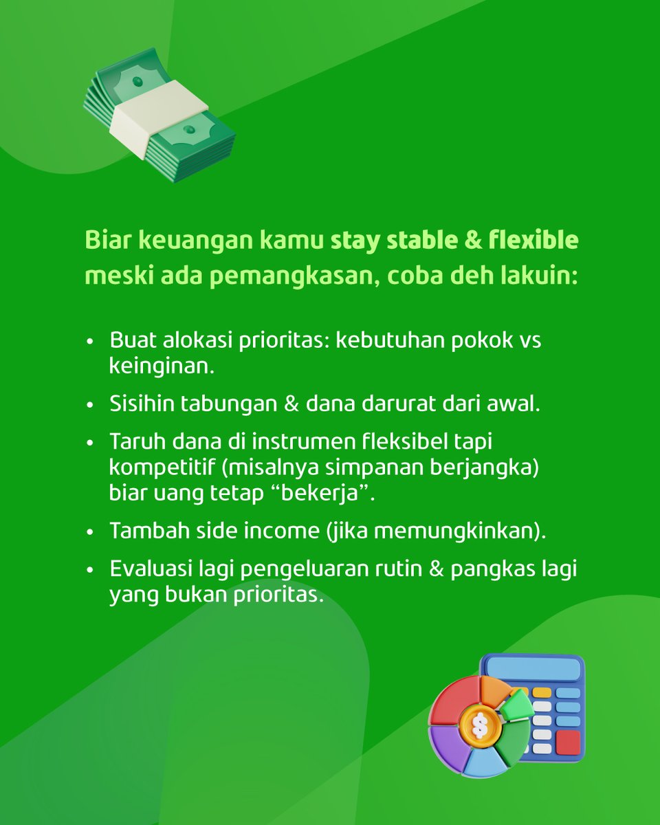 fazzahero_id's tweet image. Tapi, daripada protes berkepanjangan mending asah kemampuan budgeting dan self-preservation kamu yuk!

Supaya #FUNancial kamu bisa stay stable &amp;amp; flexible meski ada pemangkasan dana.

[4/4]