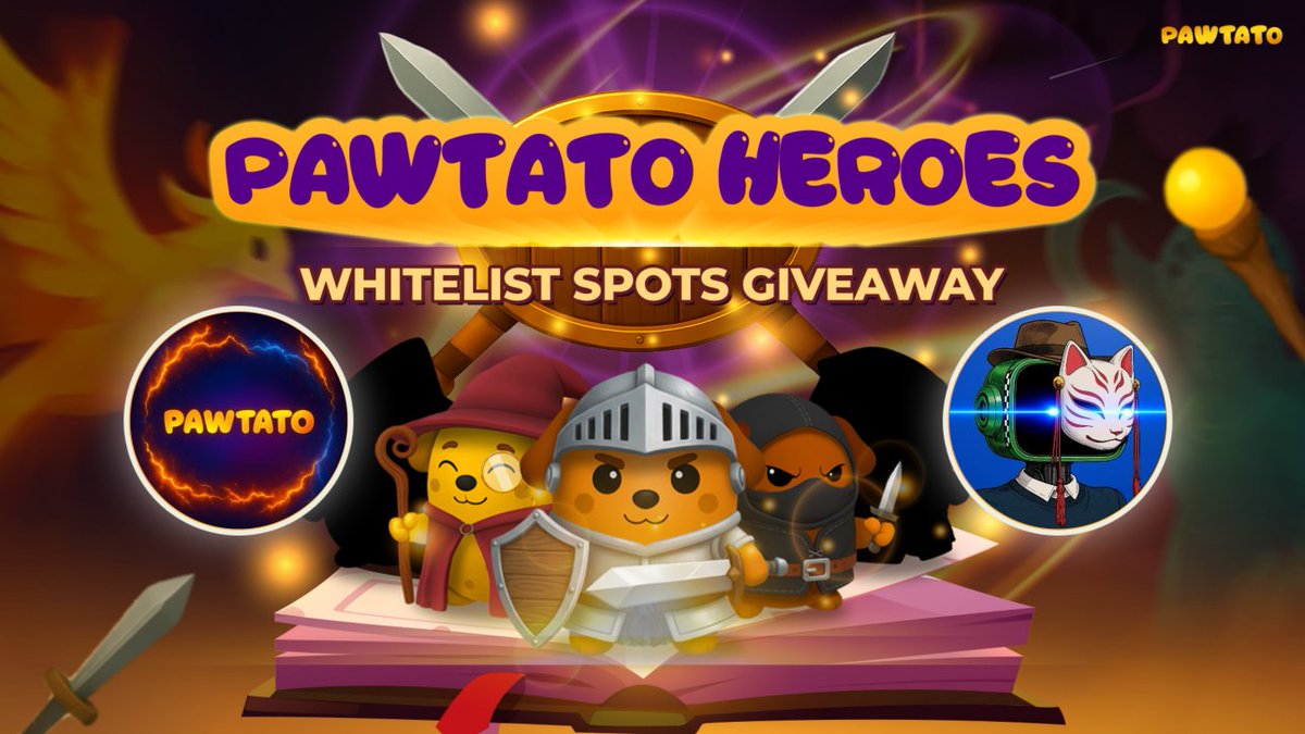 🎁 PAWTATO HEROES WL3 GIVEAWAY 🎁

I’m giving away 10 WL3 spots for the upcoming Heroes Mint by <a href="/PawtatoFinance/">Pawtato Finance | Sui</a>! 🥔✨

How to enter:

1⃣Follow <a href="/rainonsui/">Rain 🦭/acc</a>  &amp; <a href="/PawtatoFinance/">Pawtato Finance | Sui</a> 

2⃣Like &amp; RT this post

3⃣Comment your Sui wallet address

4⃣Tag 3 friends

72h Good luck! 🥔💙