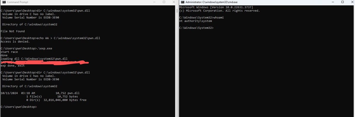 cplearns2h4ck's tweet image. CVE-2025-55680 cldflt.sys EoP exploited in TyphoonPWN 2025
A direct bypass of @tiraniddo 's bug from 2020 (project-zero.issues.chromium.org/issues/42451188) unpatched for 5 years