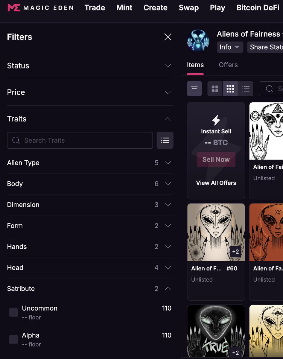 daimondexe | The Aliens founder (@daimondexe) on Twitter photo Traits on <a href="/MEonBTC/">Magic Eden on Bitcoin 🟧</a> are LIVE 🚨
for Aliens of Fairness – the first-ever free collection on Uncommon rare sats by The Aliens (<a href="/PipeAliens/">The Aliens (PipeAliens)</a>).
A project built entirely on the principles of FAIRNESS at its core - not just in mint, but in every layer of the system. 👽 Traits on <a href="/MEonBTC/">Magic Eden on Bitcoin 🟧</a> are LIVE 🚨
for Aliens of Fairness – the first-ever free collection on Uncommon rare sats by The Aliens (<a href="/PipeAliens/">The Aliens (PipeAliens)</a>).
A project built entirely on the principles of FAIRNESS at its core - not just in mint, but in every layer of the system. 👽