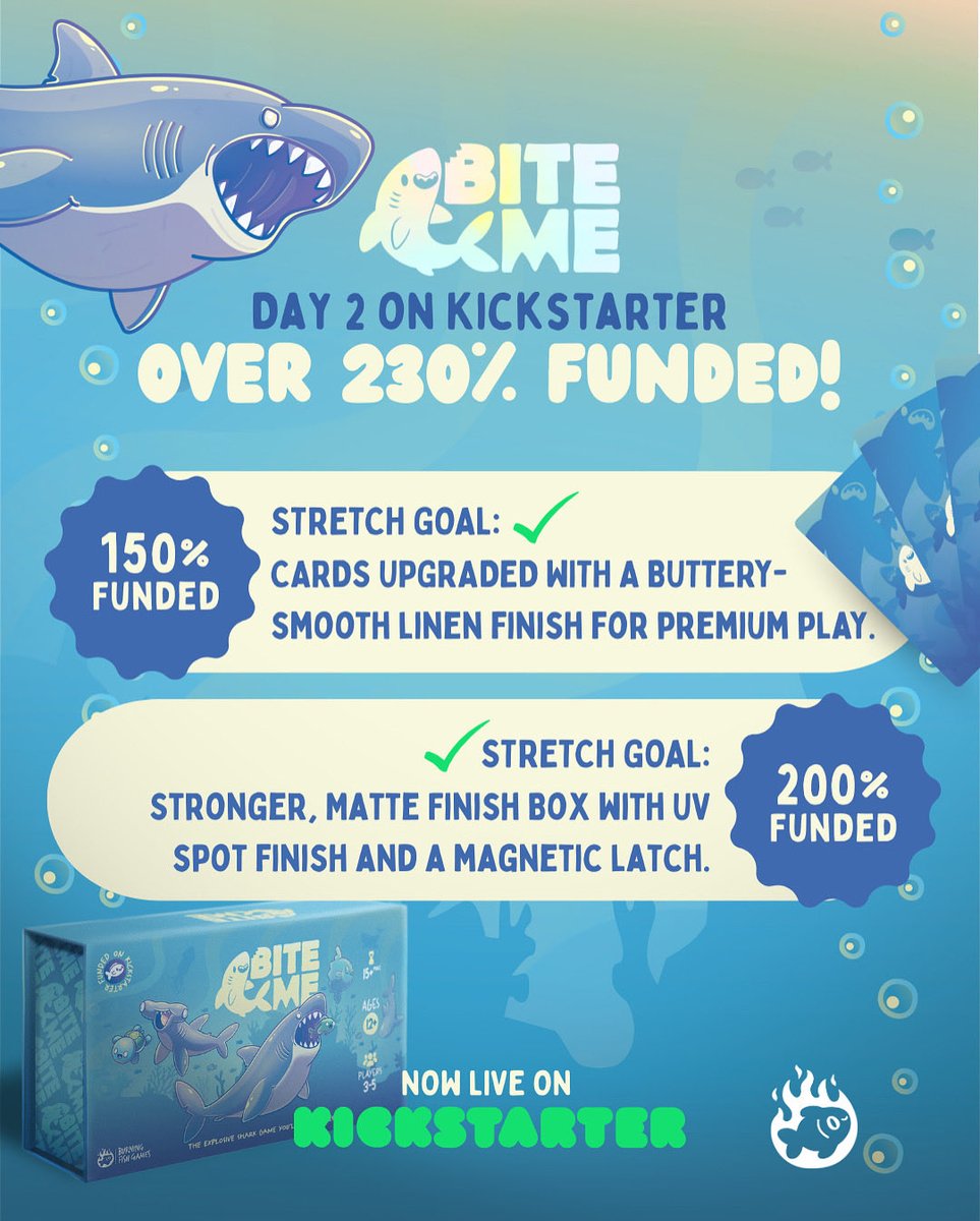 We’re on Day 2 of our Kickstarter campaign for Bite Me! 2 stretch goals unlocked already. Go check it out here kickstarter.com/projects/wmtt/… <a href="/Kickstarter/">Kickstarter</a>