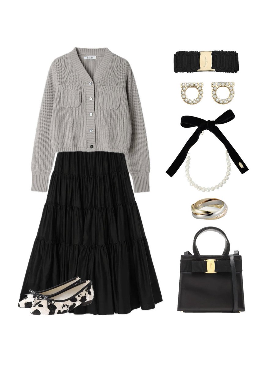 昨日のコーデ！
有休をいただいてのんびりな1日でした🙂‍↕️
引きこもっている間に寒くなってて長袖カーディガンだけでちょうどよい季節🍂