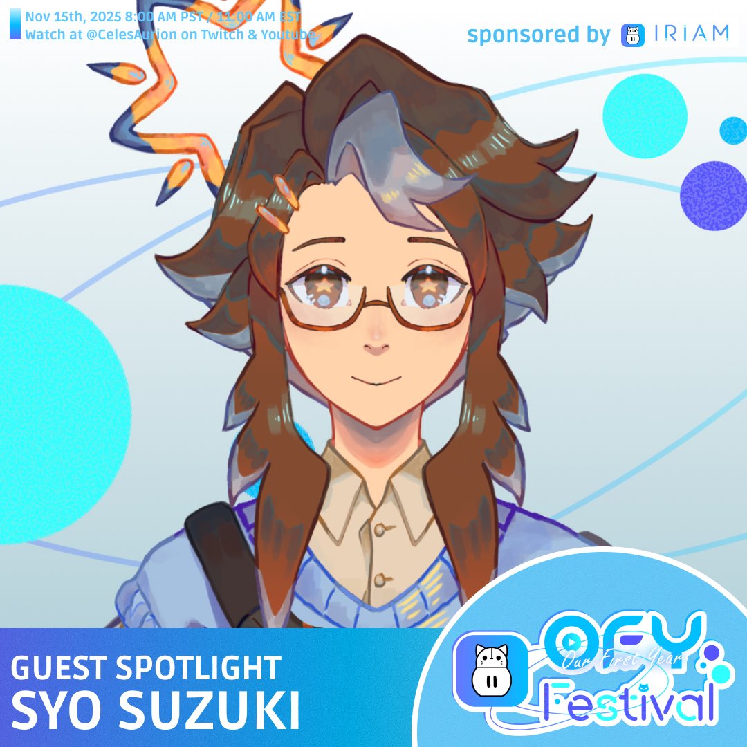 _Syosuzuki0609_'s tweet photo. ALRIGHT TamaOshis!,IRIAM fans and more!

I’ll be singing at the First Year Festival for IRIAM !!!

You’ll be able to watch me and many wonderful people singing on the purple &amp; red app on November 15th, 2025 at 11am EST.

Hope to see you there 🩵🪽! https://t.co/YKOlTOSZwQ