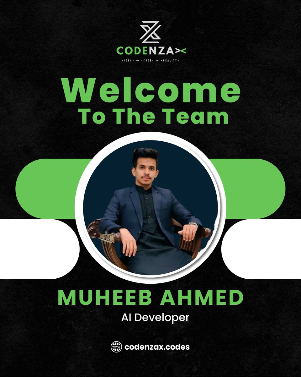 codenzax's tweet image. Welcome to the Team, Muheeb Ahmed!
CodenzaX is excited to have you onboard as an AI Developer.
🌐 codenzax.codes

#CodenzaX #AIDeveloper #ArtificialIntelligence #TechInnovation #FutureOfTech #TeamCodenzaX #NewHire #SoftwareEngineering
