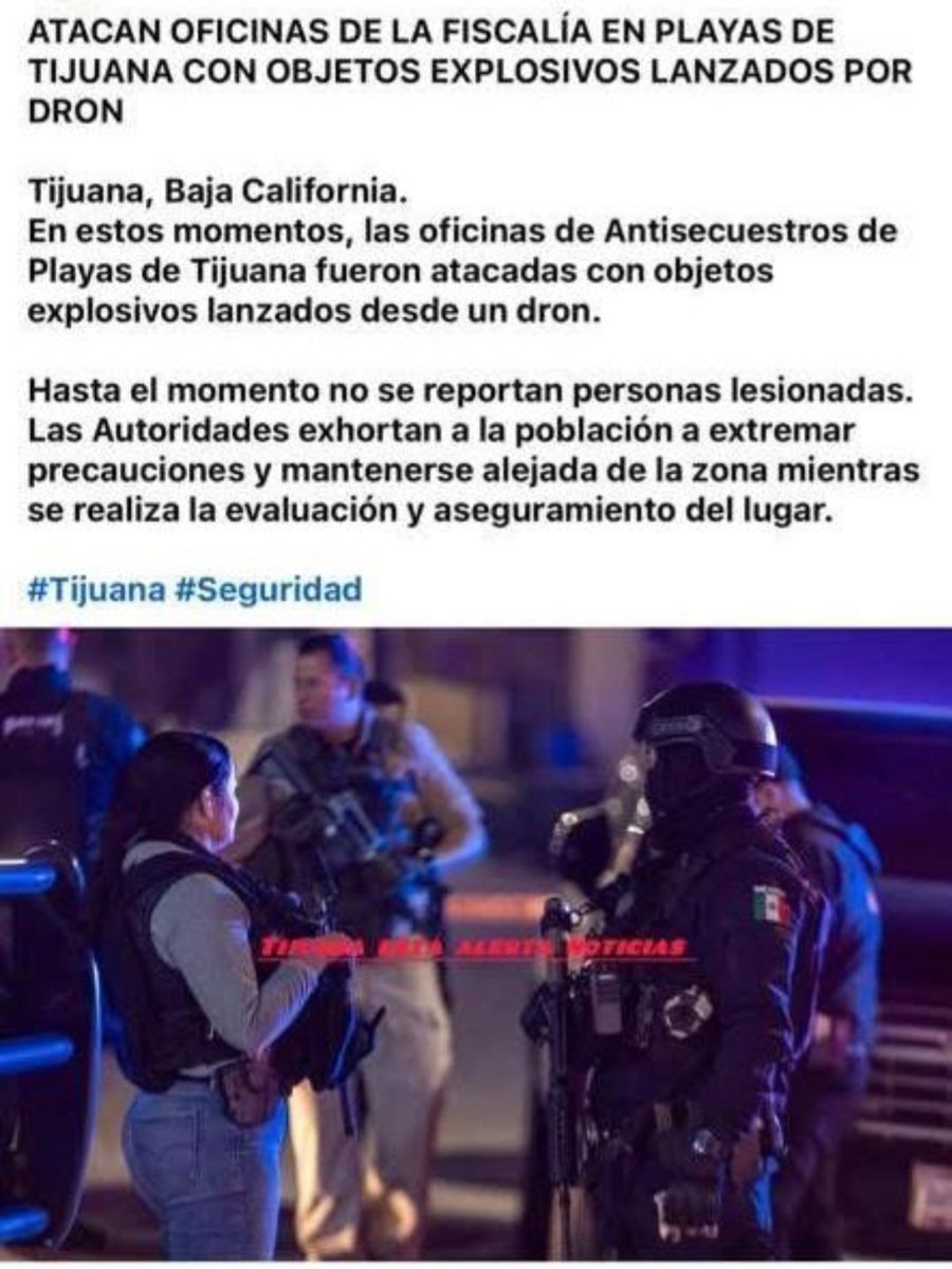 Atacan oficinas antisecuestros de la Fiscalía en Tijuana. Ayer hubo un ataque en Ensenada.
