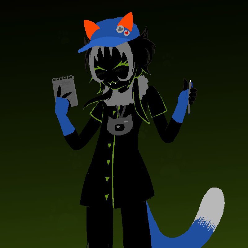 The_Muckrake's tweet image. ♌︎ Catari &quot;Nepeta&quot; Leijon♌︎

She&apos;s a journalist who specializes in celebrity gossip, especially the romantic kind. She pens a column about which well known troll is in which quadrant with who. Receives much gossip from certain highbloods.