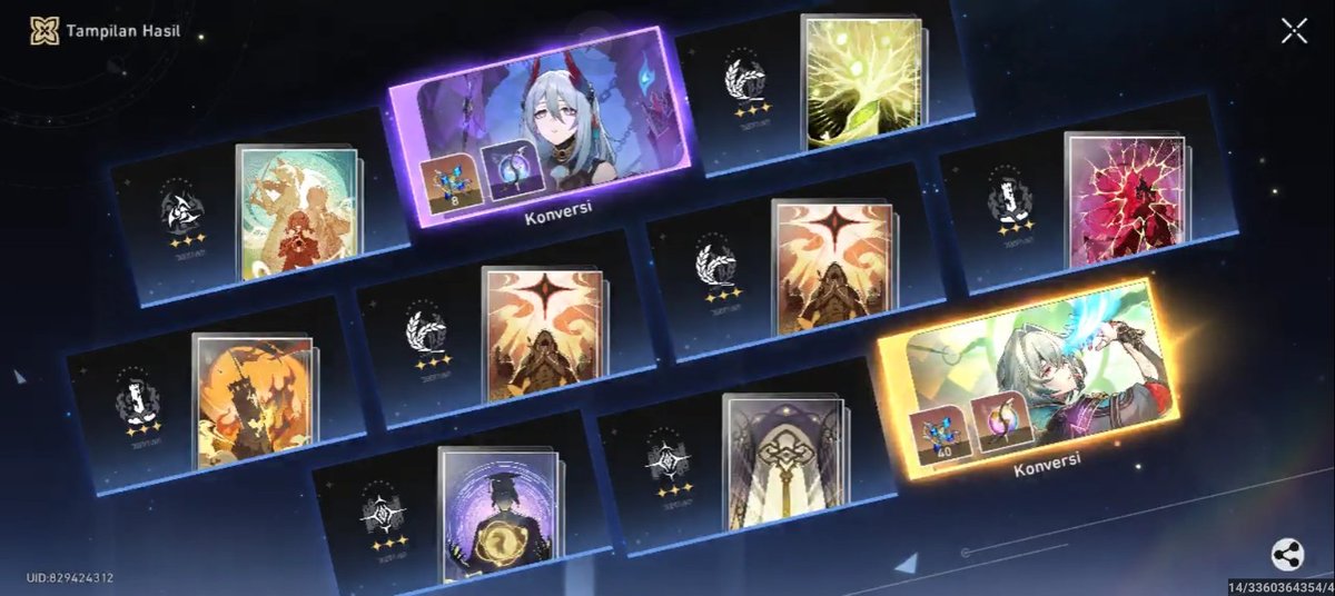 i was screaming when i got 2 danheng sign, i got all these with 70 pulls👹👹🤭🫶🏻🫶🏻🤍🌸