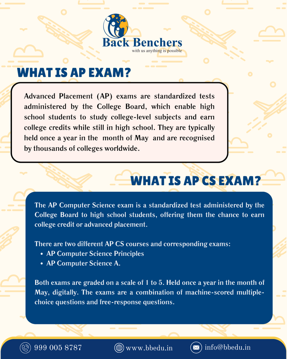 Backbenchersedu's tweet image. 💻 Thinking about AP Computer Science? Here’s your roadmap to ace it 👇
#APComputerScience #APExams #StudyAbroad