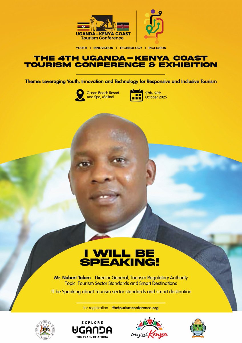 Great minds, powerful voices
Some of the inspiring speakers you’ll hear from at the 4th Uganda–Kenya Coast Tourism Conference. Don’t miss it 

#UGKECoastTourism2025