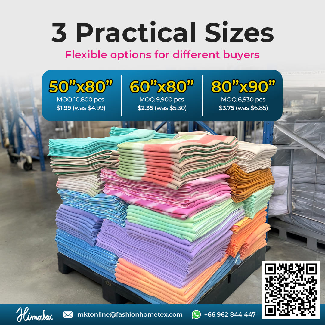 FashionHometex's tweet image. Looking to grow your blanket business?
We’re ready to ship worldwide – contact us today to get your #freesample and quotation, and start shipping success direct from Thailand!
himalaiblanket.com
#HimalaiBlanket #FashionHometex #BlanketSupplier
