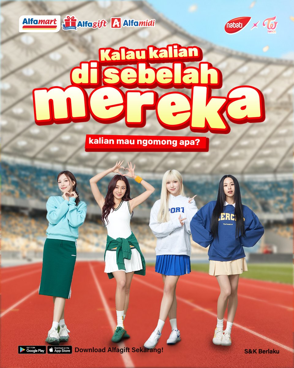 Nabati_Official's tweet photo. Kalau mimin sih nggak bisa berkata - kata ya kalau di sebelah member TWICE 😭
Kalau kalian bakal ngomong apa nih?
Tulis di kolom komentar!
#No1CemilFun
#2xHappiness
#NabatiIndonesia
#NabatiTwiceHappiness
#NabatiBites #NabatiJuaranya #ThisIsFoUr #NabatixTwice https://t.co/I4jMC0RbsM