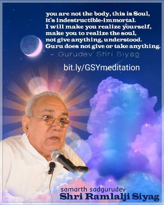srd71's tweet photo. #MindfulnessByGSSY A Human Being is incomplete without a Spiritual awakening that connects us to our Source. Gurudev Siyag's Siddhayoga fulfills this inherent need that shows up in the form of frustration &amp; unhappiness https://t.co/oI1LmZ7fop