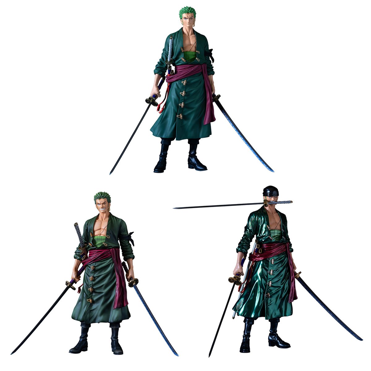 フィギュアページに「モンキー・D・ルフィ」「ロロノア・ゾロ」ほかの