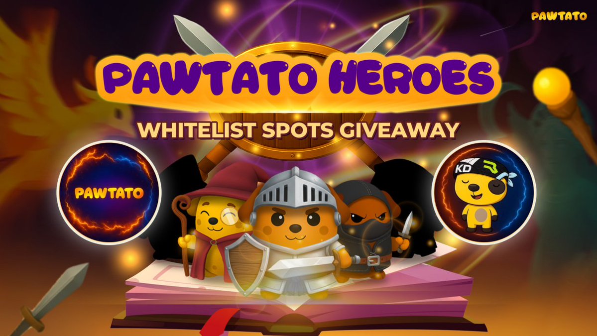 🔥 The PAWTATO HEROES WL3 Giveaway is live! 🔥

Are you ready to become a Pawtato Hero? ⚔️
This is your chance to win a WL3 whitelist spot and join the Pawtato Heroes world early! I’m giving away 17 WL3 spots 🥔✨

🎯 How to join:
1️⃣ Follow <a href="/HadessNFTa/">TanLocSh.Sui ( Hadess.sui ) Ⓜ️Ⓜ️T</a>  <a href="/PawtatoFinance/">Pawtato Finance | Sui</a> and