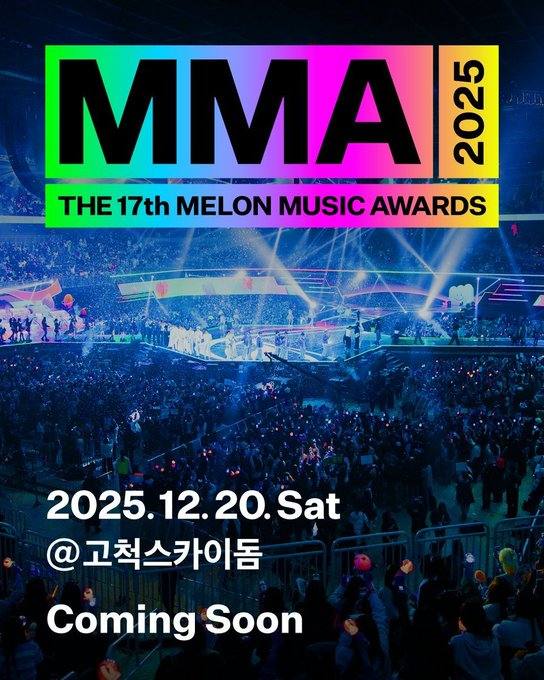 【TICKET GIVEAWAY CAMPAIGN】

Join THE 17th MELON MUSIC AWARDS 2025 with one friend!
🎉 We'll give away tickets to 100 winners by lottery! 🎉

Applying is easy!
1️⃣ Follow this account
2️⃣ Like &amp; Retweet

⏰ Application Deadline: December 20, 2025

#MMA2025 #2025MMA #MelonMusicAwar