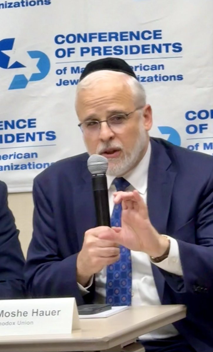 Daroff's tweet image. I am shattered by the sudden passing of my dear friend and partner, Rabbi Moshe Hauer, zt”l. We just spoke this past Friday and texted on Monday, when he was overflowing with joy at the miracle of the hostages’ freedom and the unmistakable hand of Hashem in it. Rabbi Hauer was a…