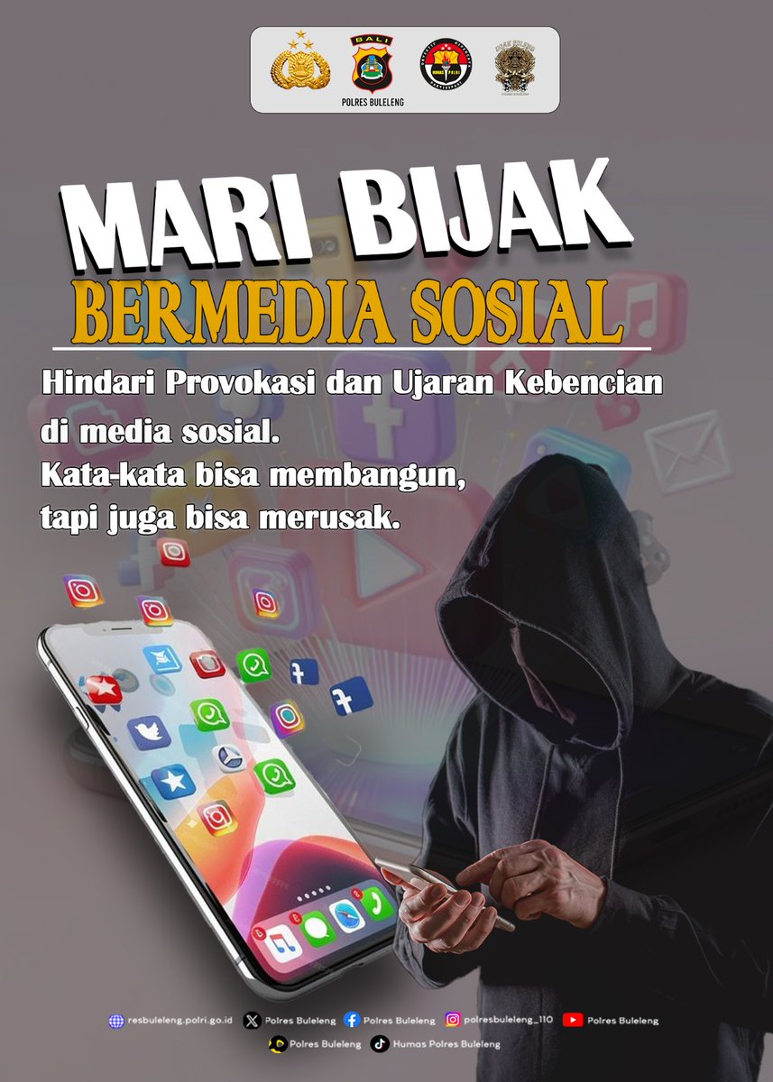 Lantas_Buleleng's tweet image. Gunakan jari untuk menyebar inspirasi, bukan kebencian. Kata-kata punya kekuatan, mari gunakan dengan bijak

#polresbuleleng #goakpoleng #rukun #kondusif #humanisme