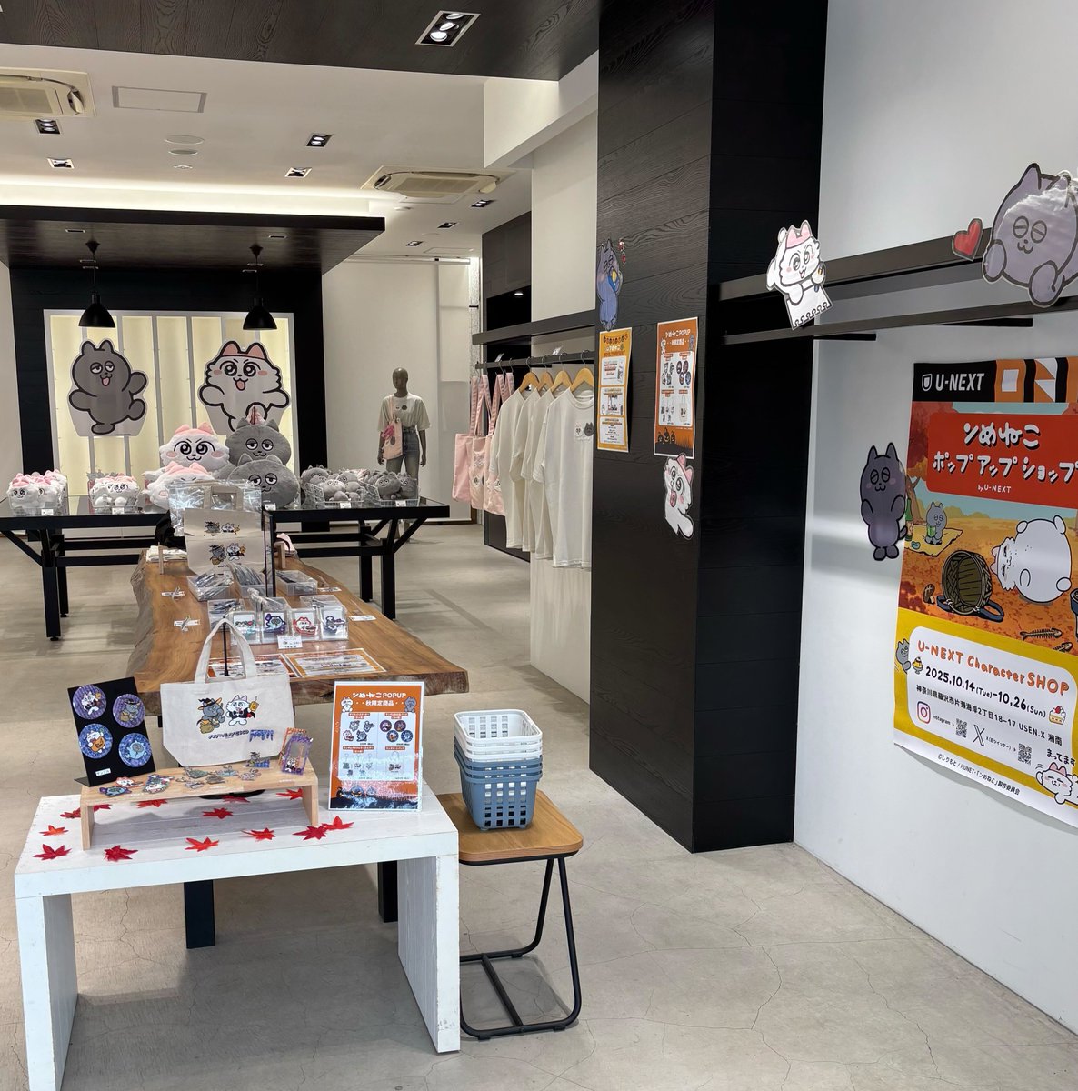 unextgoodsshop's tweet image. ⌓⌓⌓⌓⌓⌓⌓⌓⌓⌓⌓⌓
「 ンめねこ ポップアップショップ by U-NEXT」の様子をお届け！
⌓⌓⌓⌓⌓⌓⌓⌓⌓⌓⌓⌓

秋の期間限定商品から通常商品までかわいいグッズが沢山！
ノベルティキャンペーンもあるよ♪
↓↓↓
❶ショッパーはグッズご購入のかた全員にプレゼント…