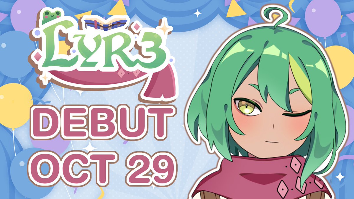 ‼ DEBUT ANNOUNCEMENT‼️

From frog to human, I've taken new form! Come celebrate with new backgrounds, emotes, lore, and more!

📅 - Oct 29th | 8PM EDT / 5PM PDT
 
 ♡ + ↻ appreciated!
#Vtuber ✧ #VtuberDebut ✧ #VtuberEN