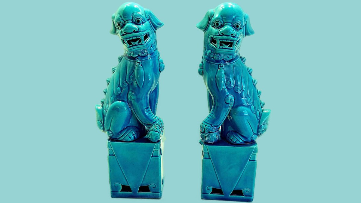 RetroRecollec's tweet photo. https://t.co/jhDycKqdoF Mid-Century Turquoise  Chinese Guardian Shishi Foo Dogs #chineseGuardianDogs #ShishiDogs #fooDogs #wiseshopper https://t.co/YDVwDcTvZ9