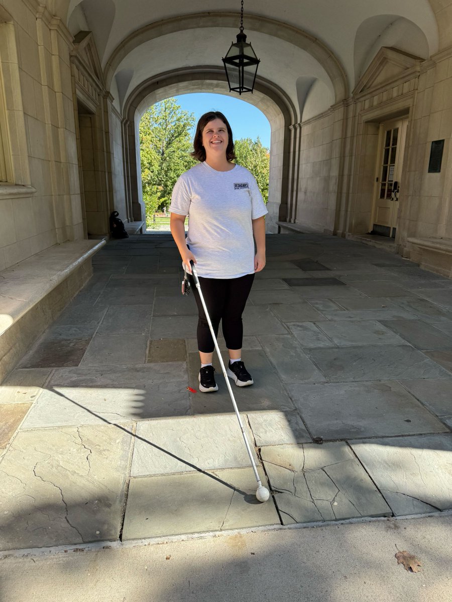 MaKenzie, student and See3D volunteer- "My 3D printed map helps me navigate campus by orienting me to locations around school. I can look at the best and most convenient route using the braille labels and tactile marks of the buildings and streets throughout the university."