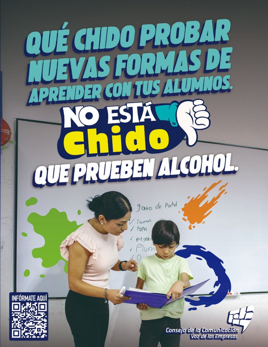 Que chido probar
nuevas formas de
aprender con tus alumnos
No esta 👎🏽 chido
que prueben alcohol
@consejocc #Vozdelasempresas