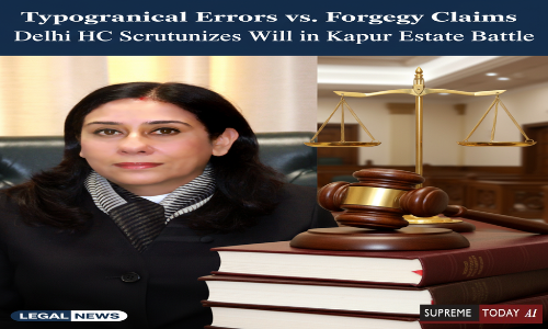 SupremeTodayAI's tweet image. Typographical Errors vs. Forgery Claims: Delhi HC Scrutinizes Will in Kapur Estate Battle

supremetoday.ai/doc/news/typog…

#SuccessionLaw #WillContest #CivilProcedure