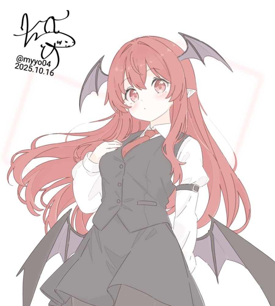 ♥️😈📚
#東方Project
#小悪魔
#ちゃメの東方絵だよ