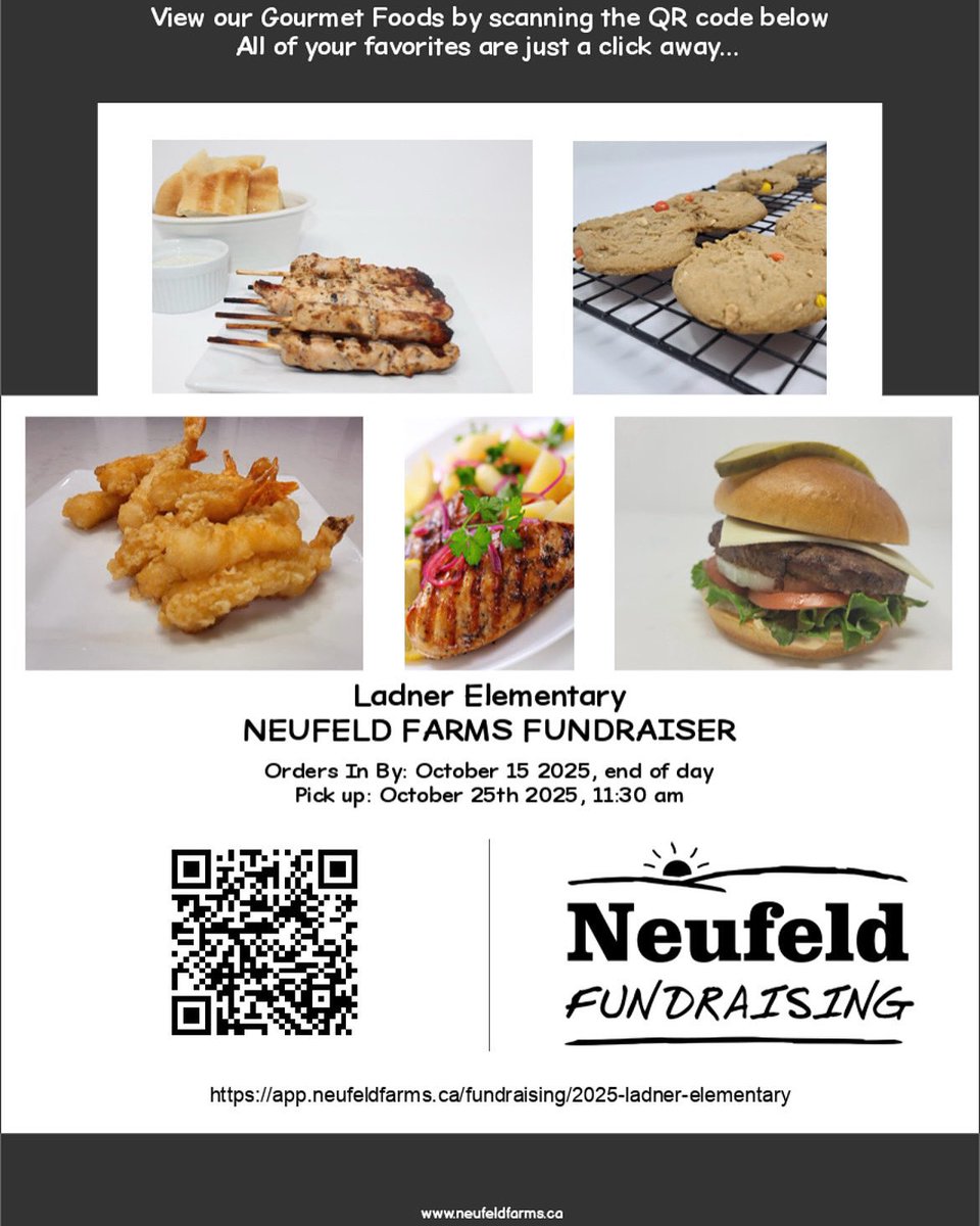 Last hours to order Neufelds 😋 Sneak in those last minute orders and make sure to remind everyone you know as well!! Already ordered but forgot something? U can absolutely go in and order more 😉
Make sure to use our fundraising link:
app.neufeldfarms.ca/fundraising/20…