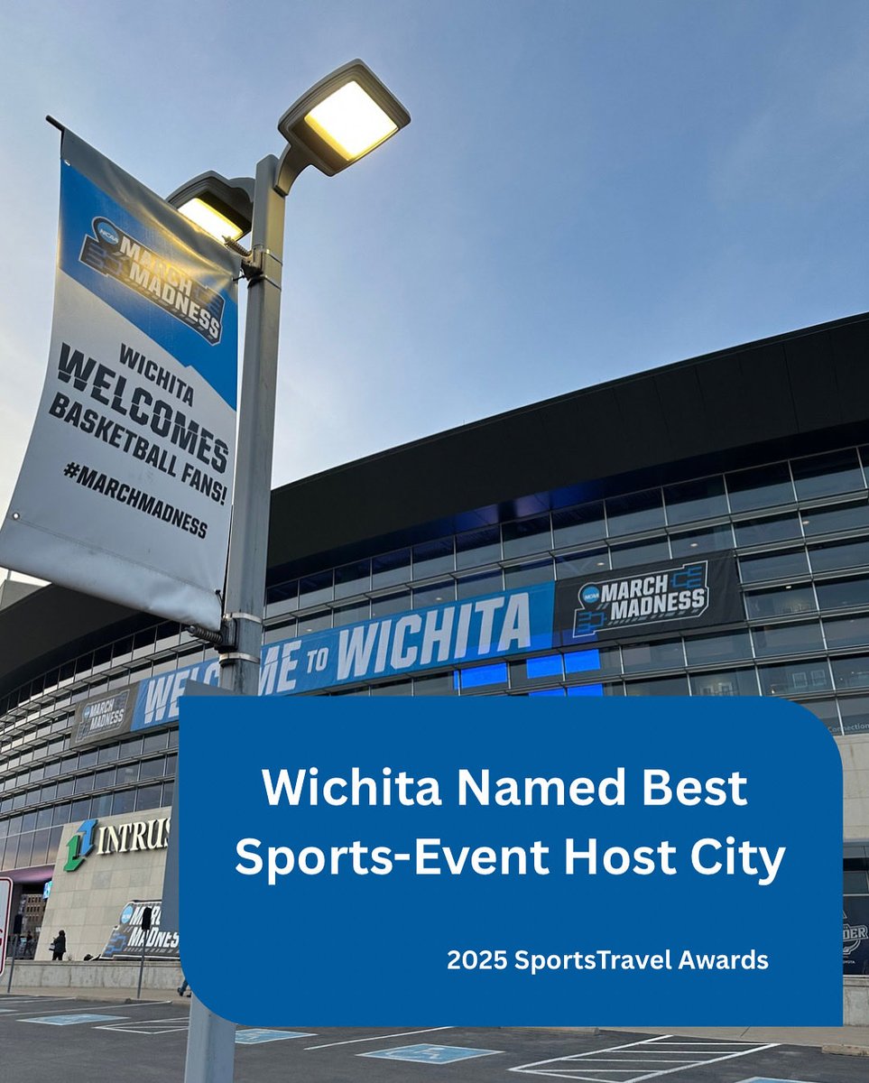 LilyWuKansas's tweet photo. Congrats, Wichita! 2025 SportsTravel Awards: Best Sports-Event Host City ➡️ https://t.co/92gdPkjNey
#ilovewichita #allforwichita https://t.co/3hy3Agyn3O