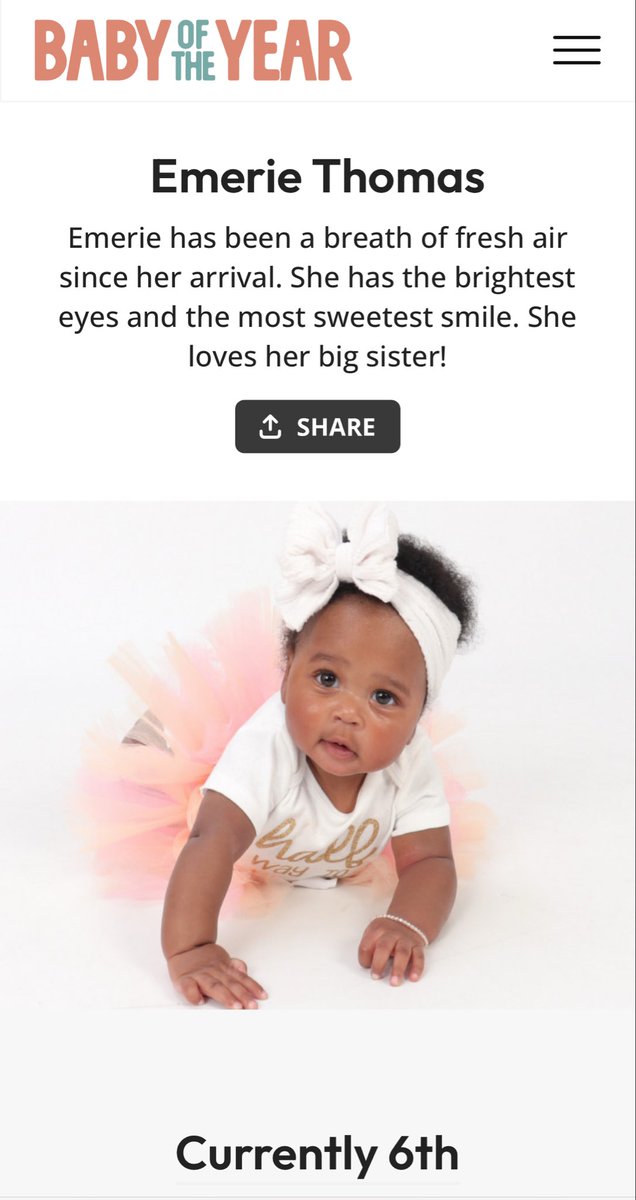 Today is 2xs the vote for your FREE Daily vote!! ✨💖#babyoftheyear #babies