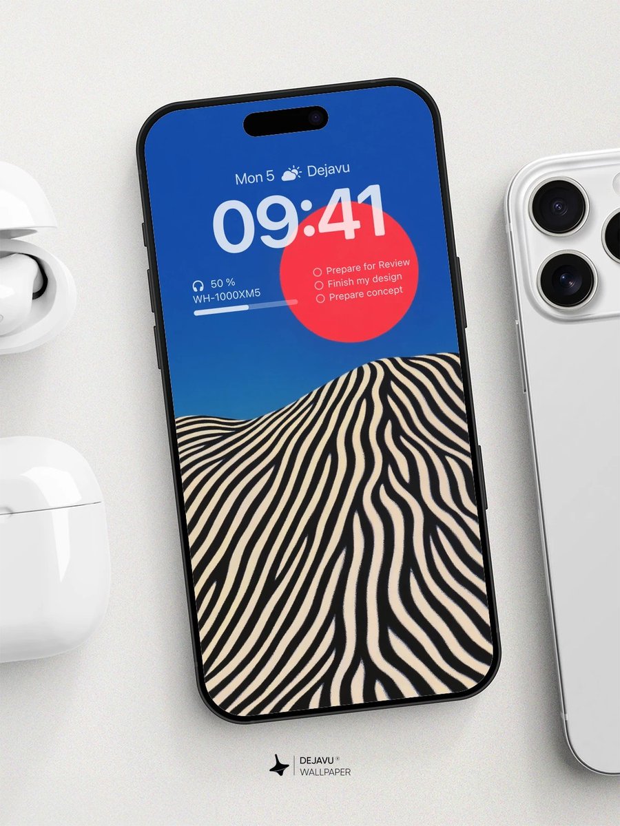 choo31578467's tweet image. The desert hums in stripes of silence.
A sun, unblinking, hangs over an endless rhythm.

Share with someone who’d get it.
wallpaper #dejavuwallpaper #minimalart #abstractdesign #desertvibes #redsun #blackandwhite #modernaesthetic #digitalart #visualpoetry