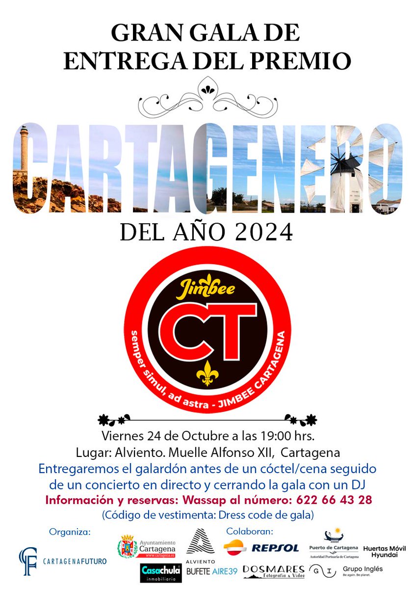 Tenemos una cita con el Cartagenero del año en el Alviento. Este año el <a href="/JimbeeCartagena/">Jimbee Cartagena Costa Cálida</a> recibirá el reconocimiento a toda una carrera deportiva de ilusión y triunfos para la ciudad.