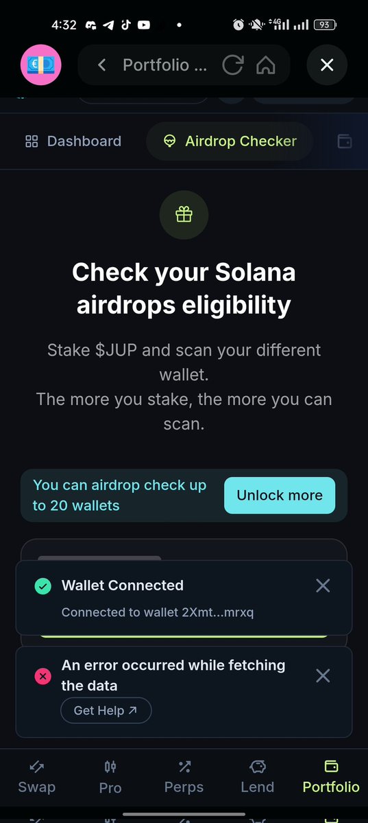 Javalord1's tweet image. I was seeing this error, then I updated my app, but the error is still there .