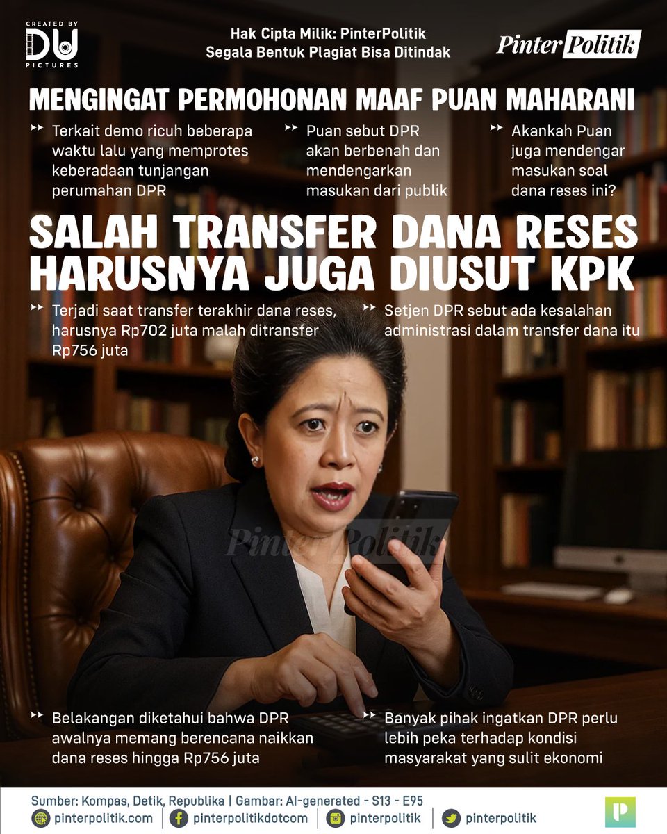 pinterpolitik's tweet image. Kita pikir sudah selesai masalah tunjangan perumahan, ini muncul lagi soal dana reses. Hmm. Share pendapat kalian di kolom komentar ya!

#dpr #puan #tunjangan #demo #pinterpolitik