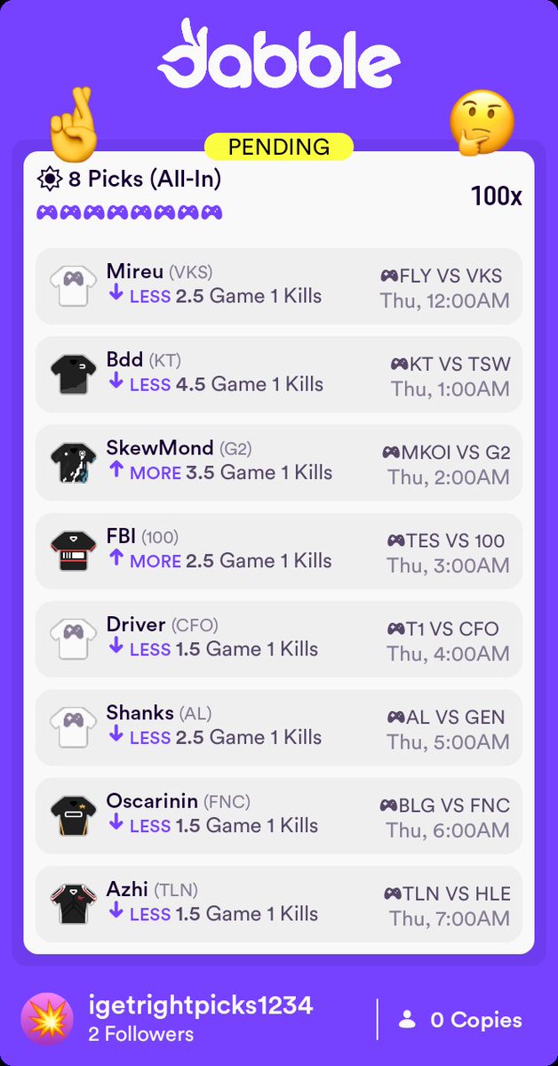 d3183726's tweet image. WAKE N CASH 🥱 8 man LETS CASH TOGETHER 🥼🧪🍀 #DABBLE
#LOL click.dabble.com/ugiS/ibj7bqk7