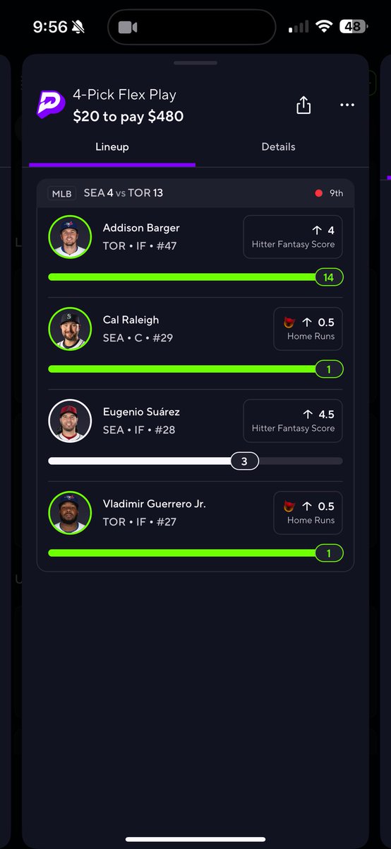 AustinImhoff9's tweet photo. @GreekLocks Mann🤕I had Julio Rodriguez instead of Eugenio had to second guess it🤕 https://t.co/wlBvJMq9Zg