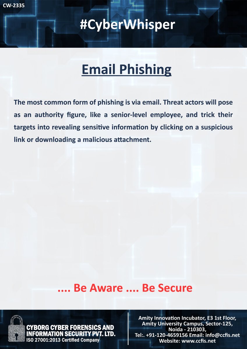 jssodhi's tweet image. #CyberWhisper #CyberSecurity #EmailPhishing