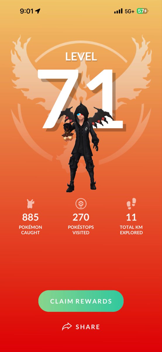 Got to level 71 after work today! Took me about 3 hours

#PokemonGO