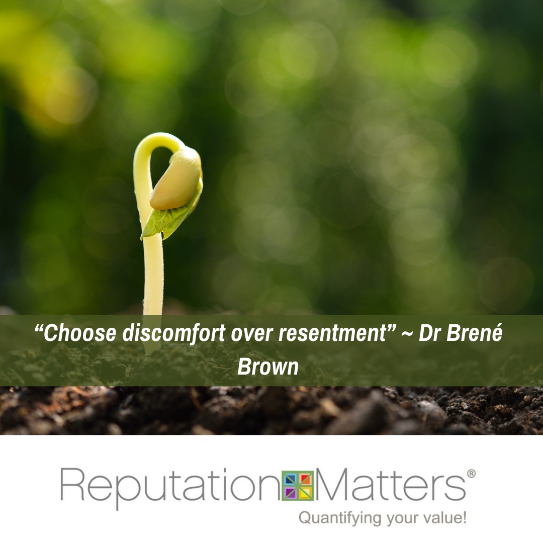 ReputationIsKey's tweet image. "Choose discomfort over resentment." ~ Dr Brené Brown
#ReputationMatters #yourreputationmatters #reputationmanagement #reputation #leadershipsuccess