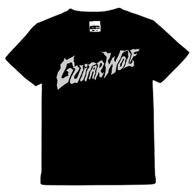 ☆英語GUITAR WOLFロゴ Tシャツ（ブラック×ブラック） ☆英語GUITAR