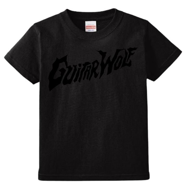 ☆英語GUITAR WOLFロゴ Tシャツ（ブラック×ブラック） ☆英語GUITAR