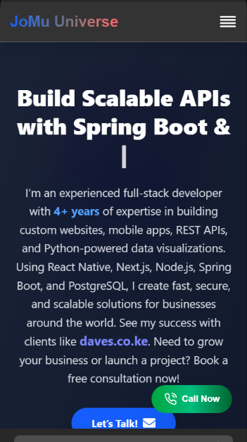 Joselivia5's tweet image. Looking solution for your business? We offer big solution for multiple softwares ; 1. Payment Intergrations. 2. Website and Mobile App development. 3. Database management. Enquire more details from us via👇📷 portfolio-gilt-six-94.vercel.app #developerNeeded #webdev #Softwaredeveloper