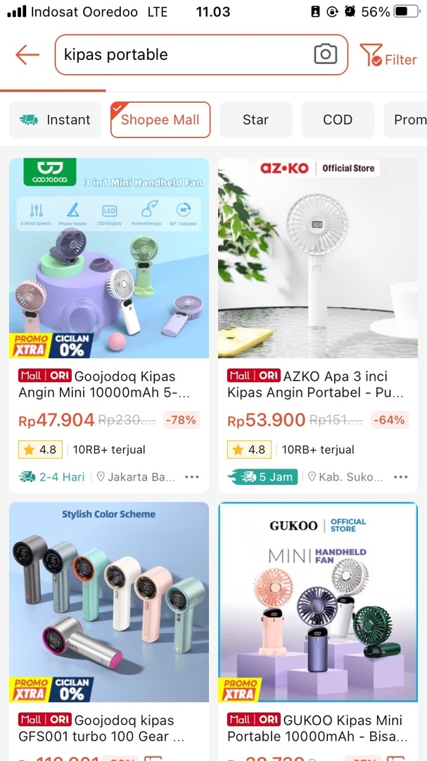 {mu} info kipas portable yang semriwing nyos nyos dikala terik yg under 100k dong besttiieeee 🙏🏻