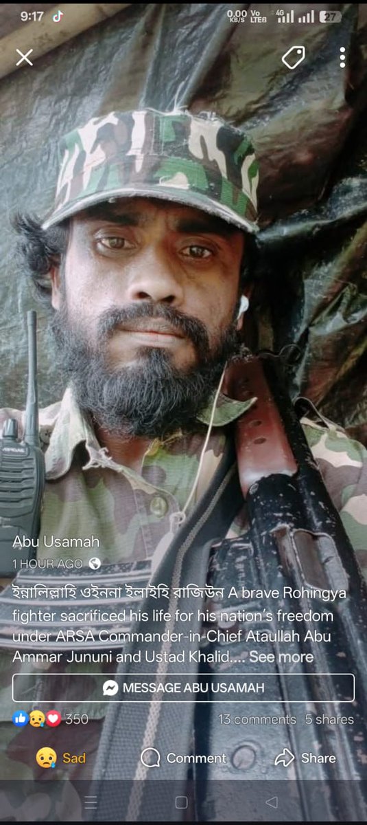 Our Rohingya Freedom Fighter ARSA Arakan Rohingya Salvation Army👈🇲🇲 Al-hamdulillah Arakan Zindabaad ARSA ❤️‍🩹🖤