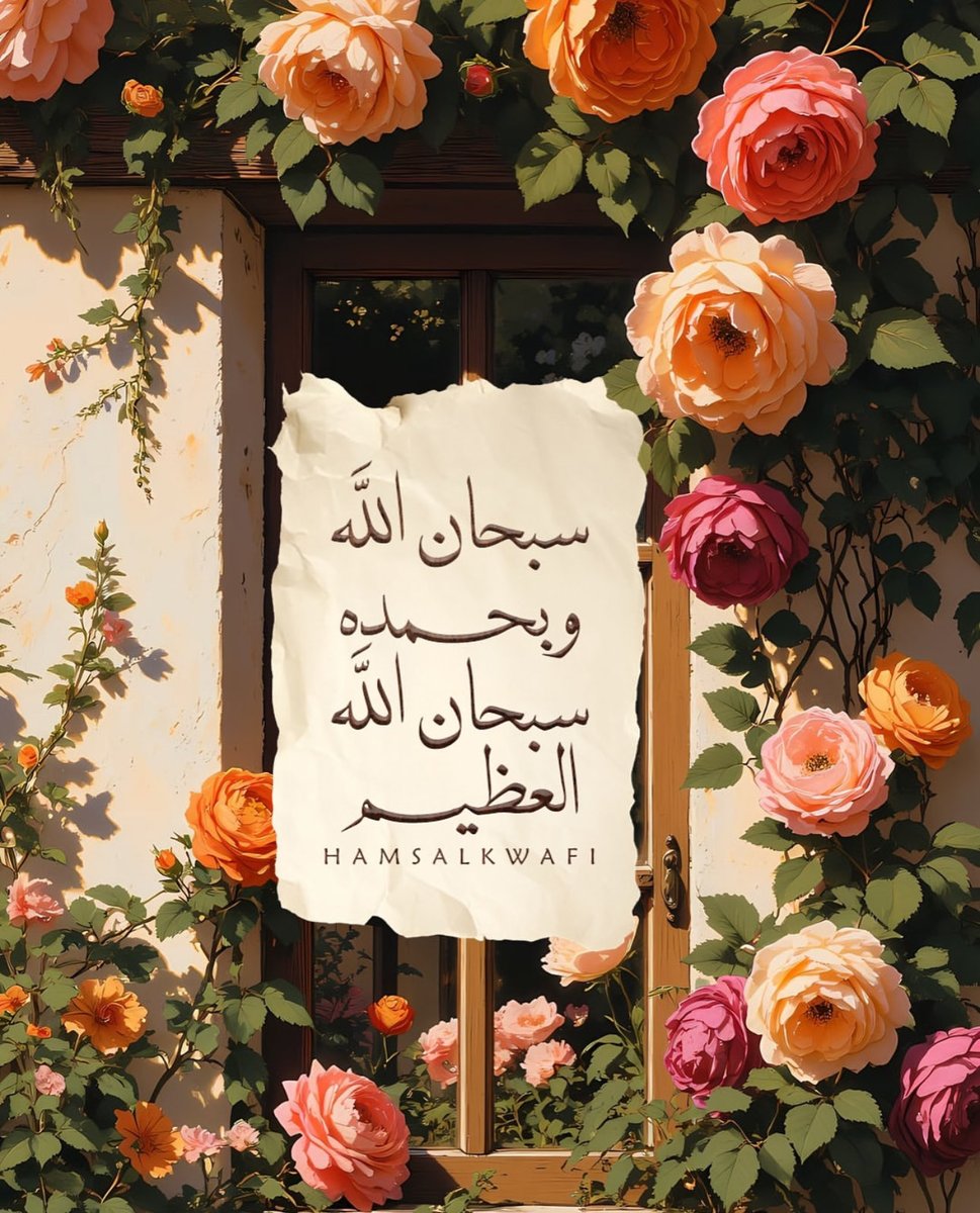 🌹سبحان الله وبحمده سبحان الله العظيم 🍃